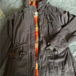 Columbia Gray Hooded Ski Jacket